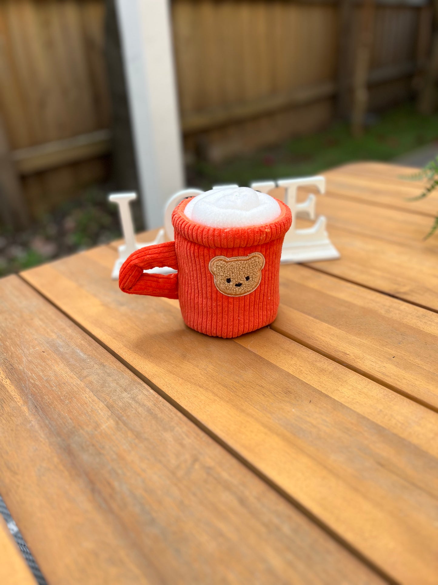 Orange latte cup