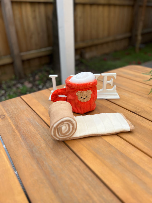 Orange latte cup